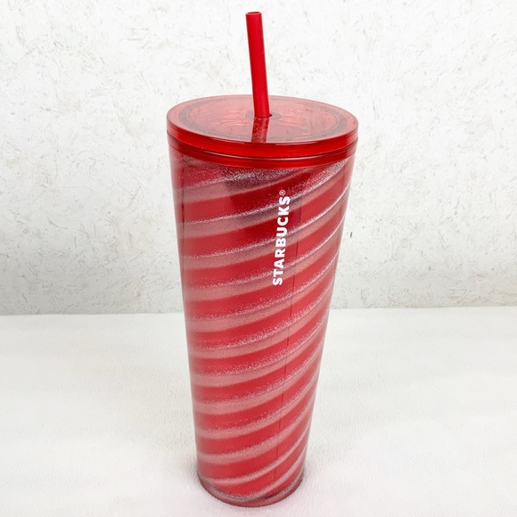 Starbucks Other - Starbucks Holiday 2023 Peppermint Twist Tumbler 24 Oz Red Silver Swirl